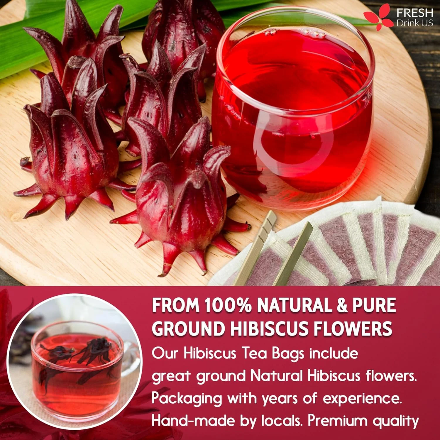 Sleepy-Time Immune & Heart Trio, Chamomile, Soursop & Hibiscus Herbal Tea Bags, 100% Natural and Pure Flowers & Leaves, Eco-Conscious Tea Bags, Caffeine-Free, No Sugar, No Gluten, Vegan – Herbal Tea Beverage - Image 2