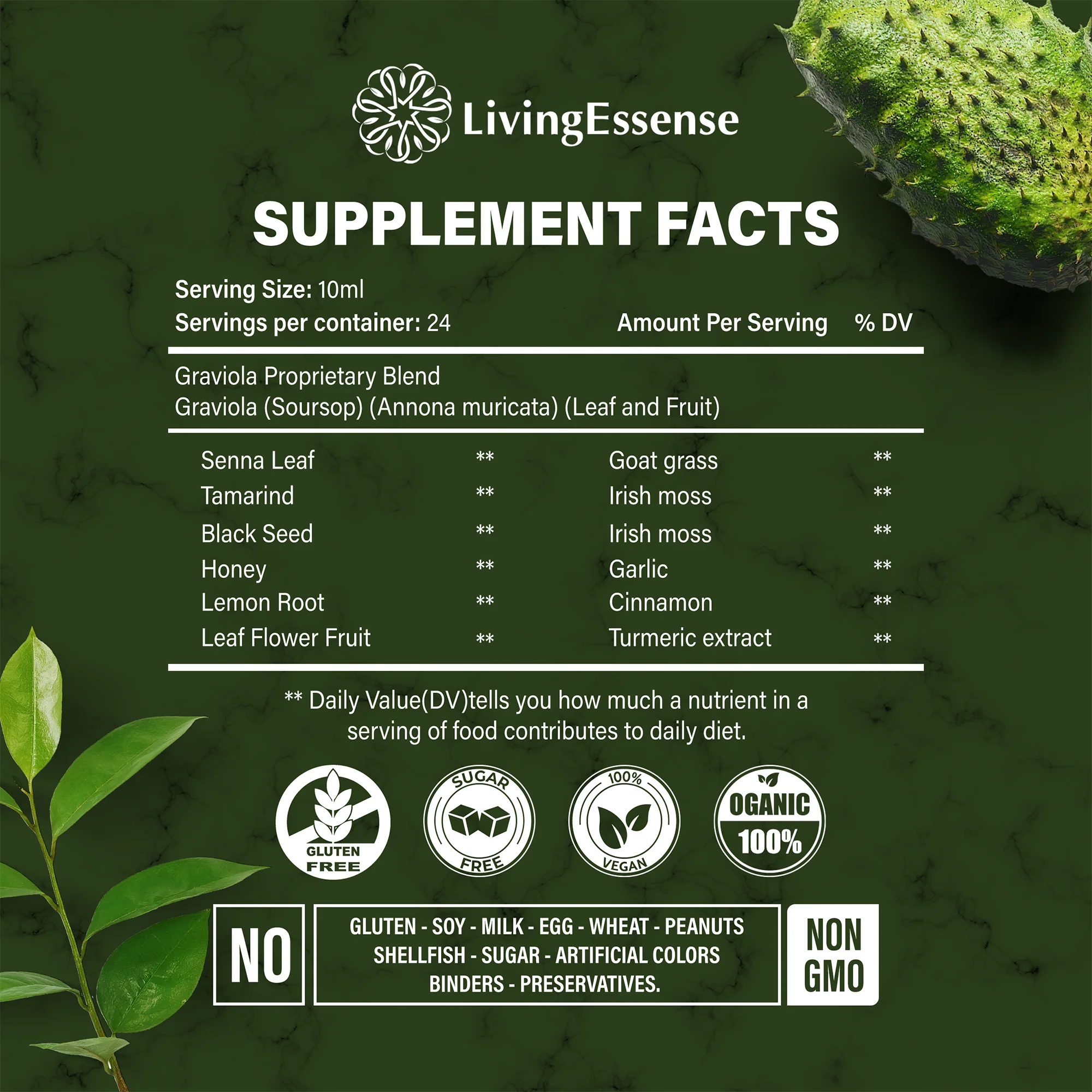 Soursop Bitters Liquid with Soursop Leaves for Gut Health & Immune Boost - Image 2