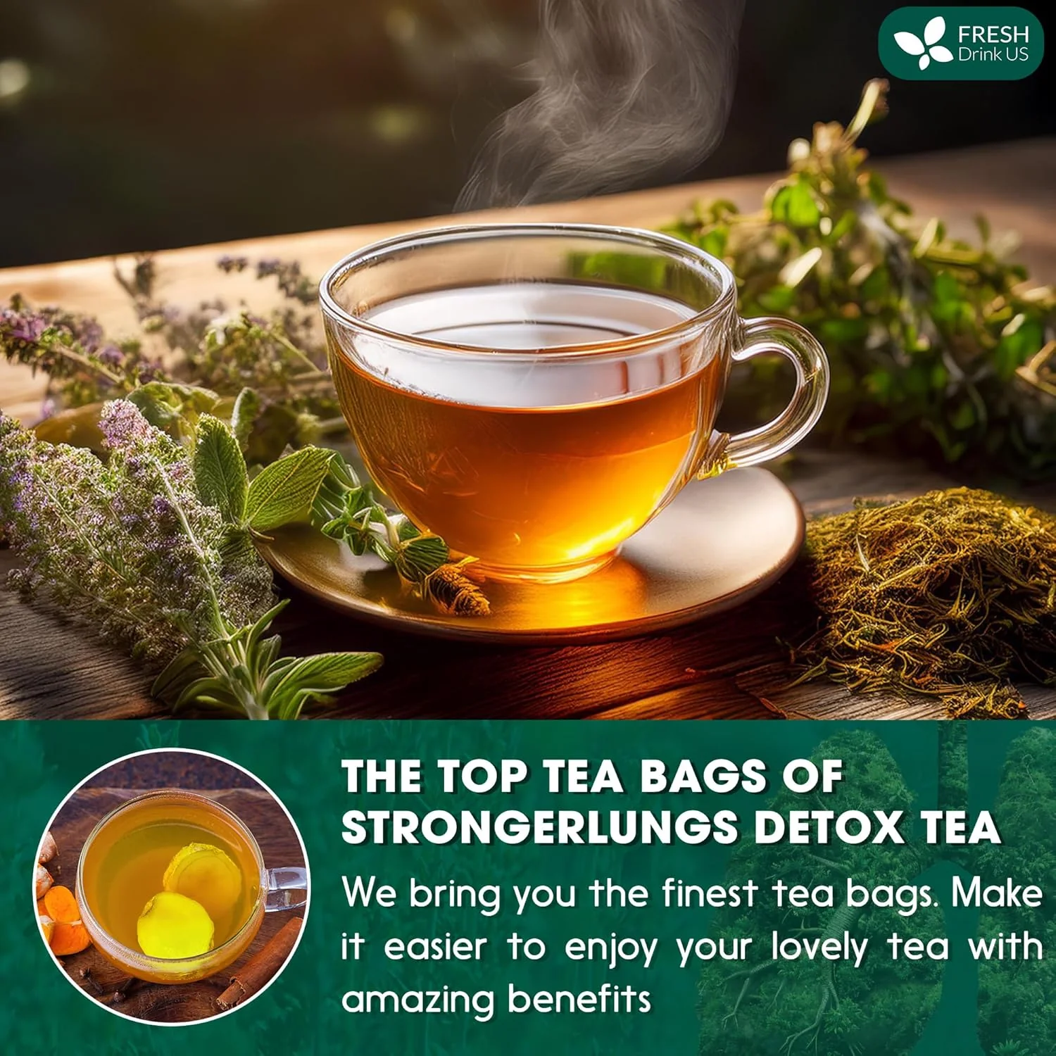StrongerLungs Tea Bags - Supports Lung Cleanse, Congestion Relief & Mucus Detox - Image 8