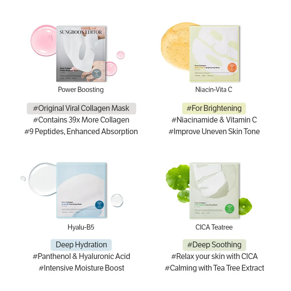 Sungboon Editor Deep Collagen CICA Teatree Soothing Mask - Image 6