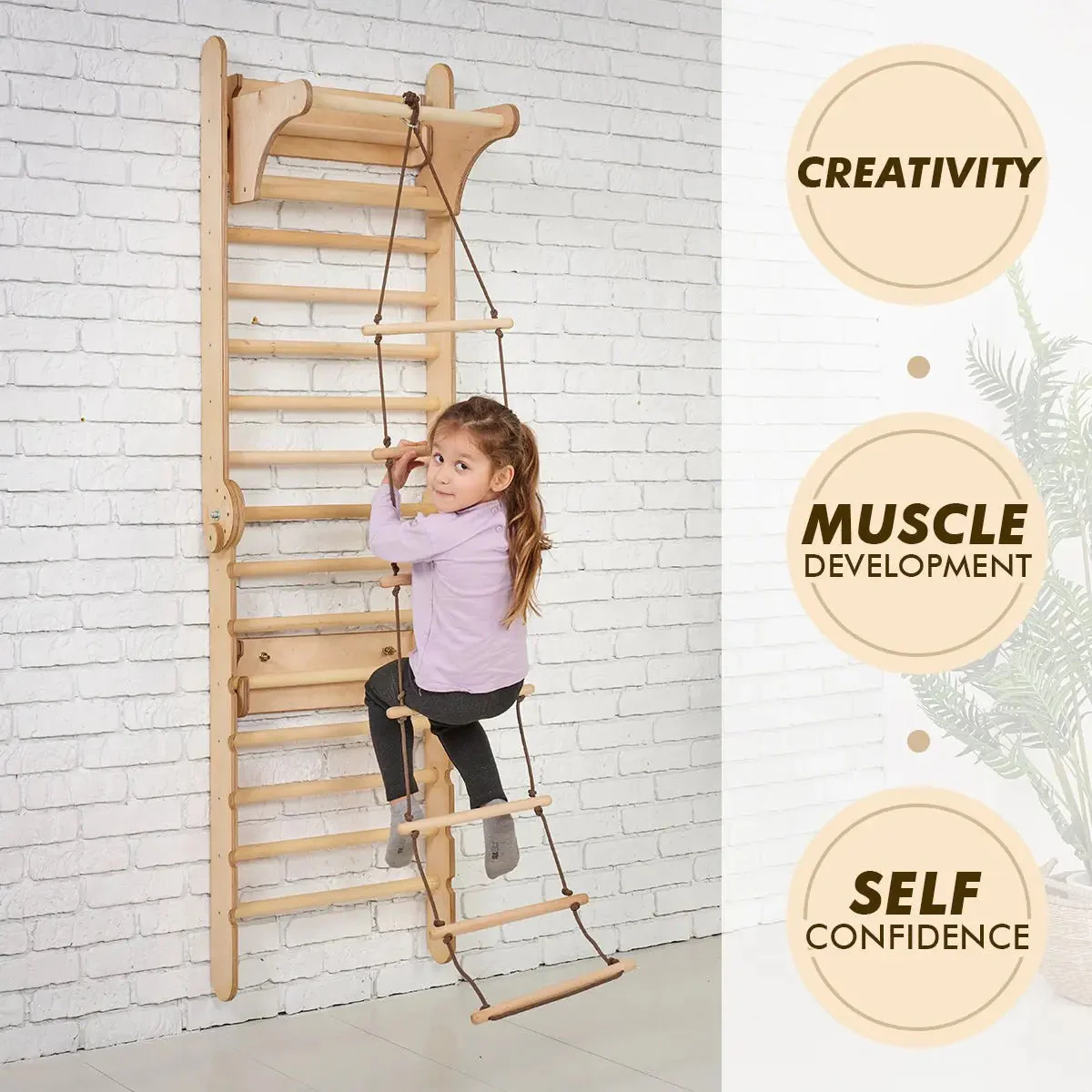 Swedish Ladder Set + Swing Gym 3in1 + Slide Board + Triangle Ladder - Image 7