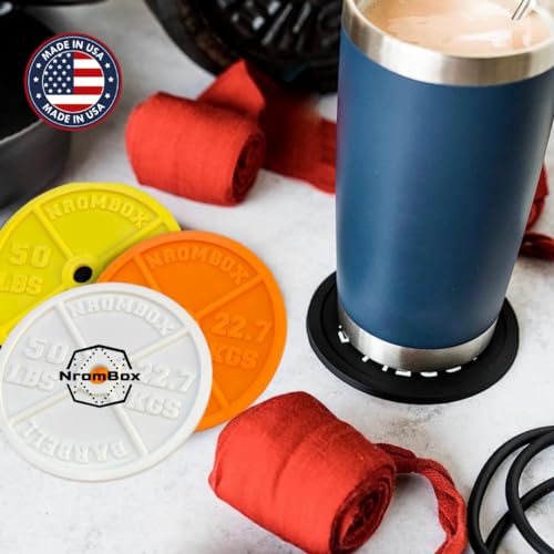 Thai Nguyen Lotus Tea Phuc Long- Tra Sen Thai Nguyen with Trademarked NromBox® on the Barbell Bumper Plate Drink Coasters (Color May Vary) | MADE IN USA | 200gram/ 2 Pack. - Image 6