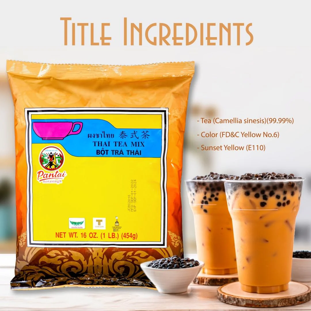 Thai Tea Mix (Pantai) 16 oz (1lb.) Thai Iced Tea Traditional Restaurant Style. - Image 3