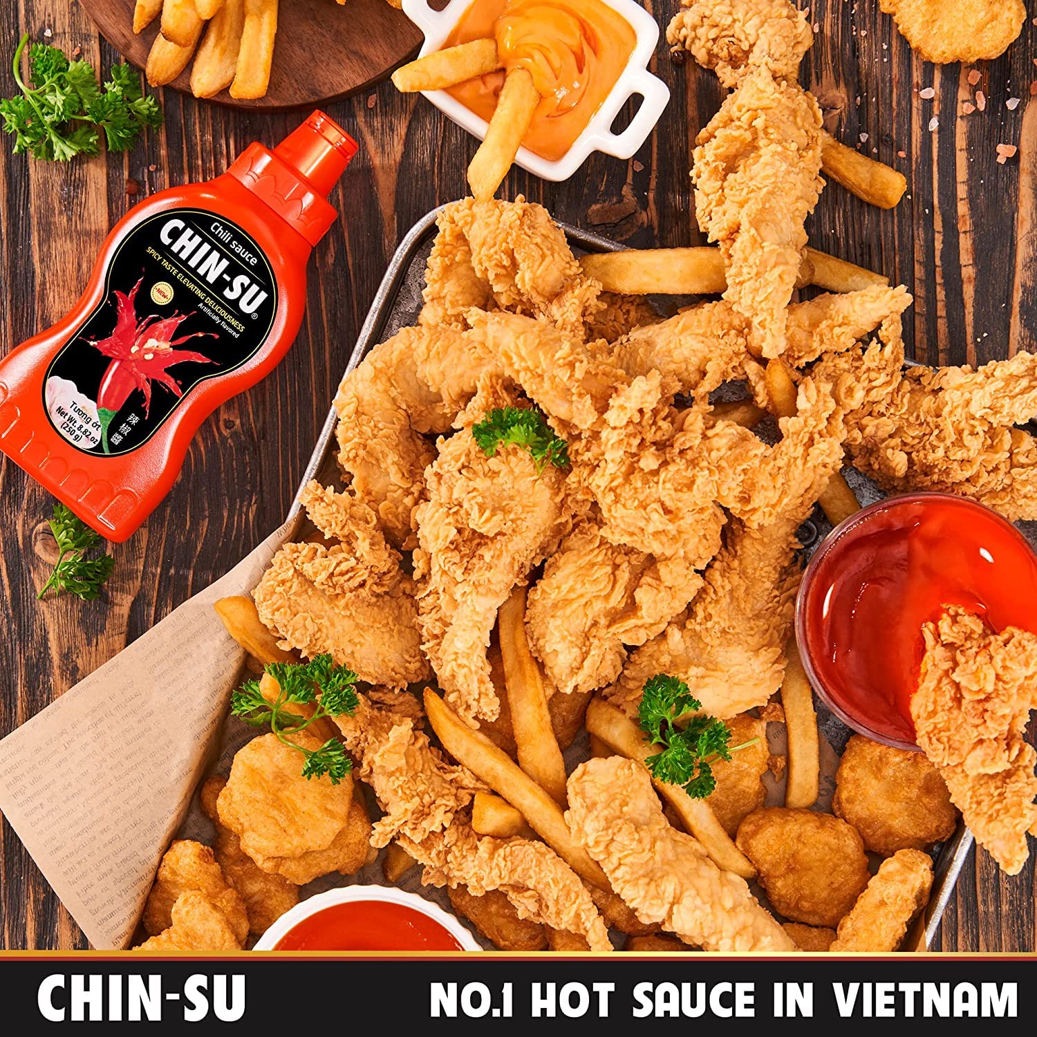 Chin-su Vietnamese Hot Sauce, Sweet Sriracha Chili Sauce 17.6 Oz (500g) - Image 6
