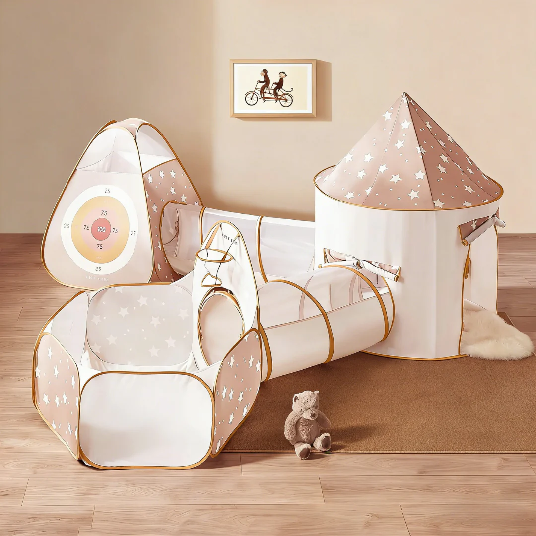 Tiny Land® Discovery 5-in-1 Play Tunnel With no Balls