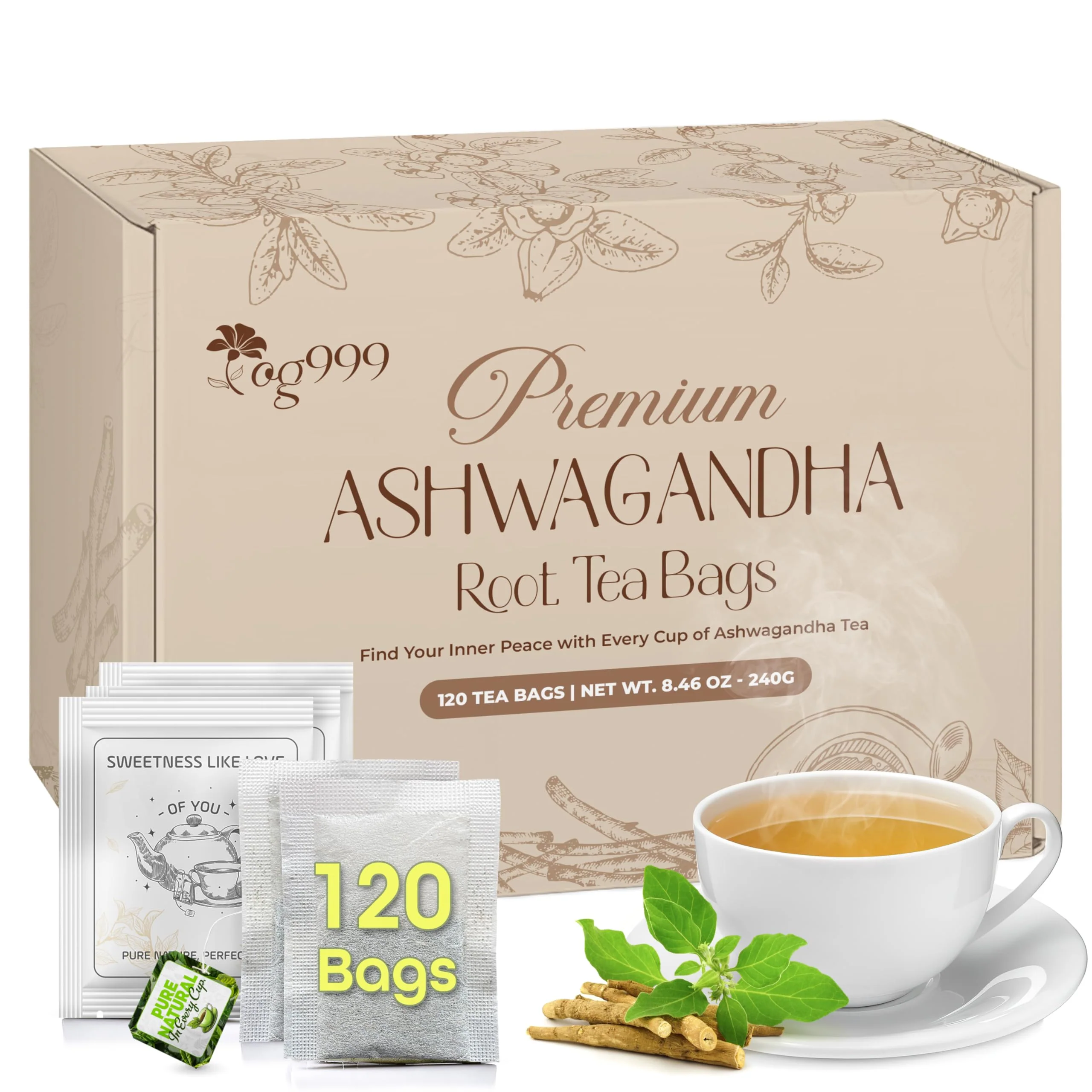TOG999, Premium 120 Moringa Leaf Tea Bags, 100% Natural & Pure from Moringa Leaves. Loose Leaf Moringa Herbal Tea. Moringa Leaf Tea. No Sugar, No Caffeine, No Gluten, Vegan. - Image 22