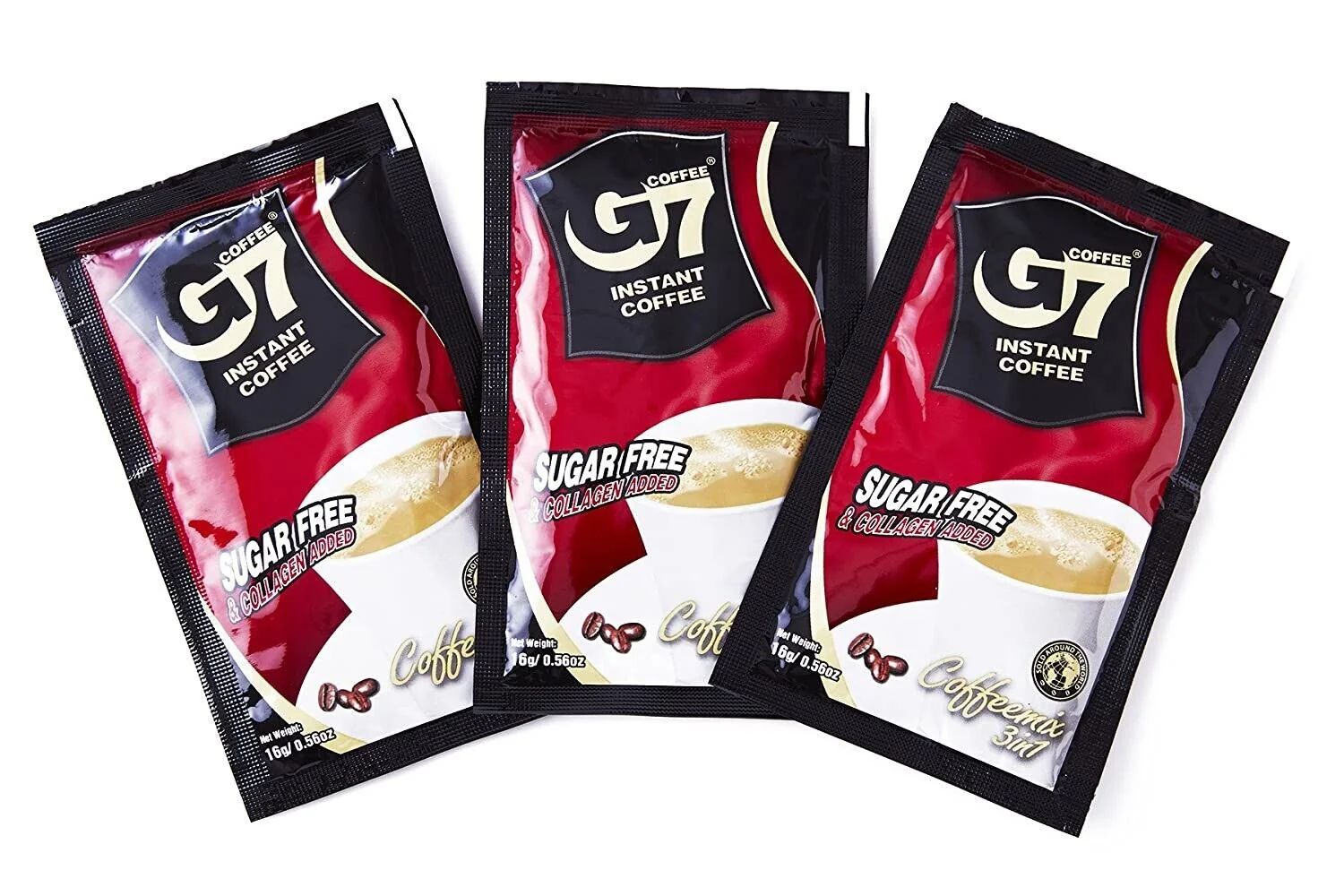 Trung Nguyen G7 Instant Coffee Sugar Free + Collagen, 22 Sachets X 16g - Image 3