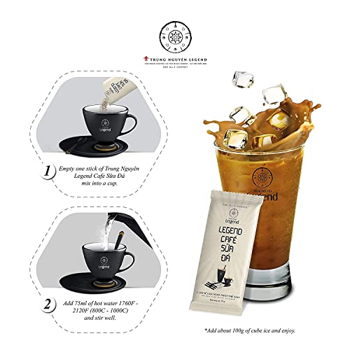 Trung Nguyen Legend — Cafe Sua Da — Premium Instant Vietnamese Coffee — 3 in 1 (9 Single Serve Packets) - Image 3