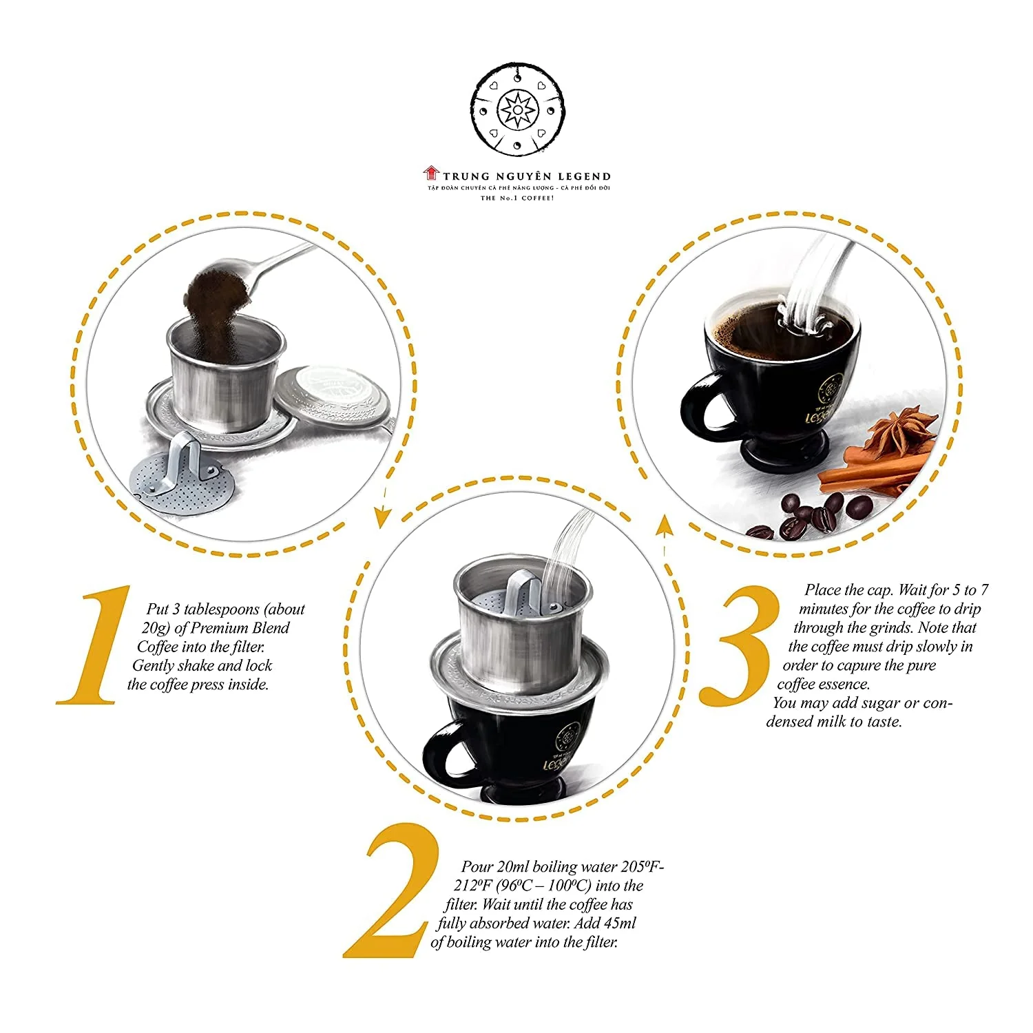 Trung Nguyen Premium Blend Vietnamese Coffee, 15 Ounce - Image 7