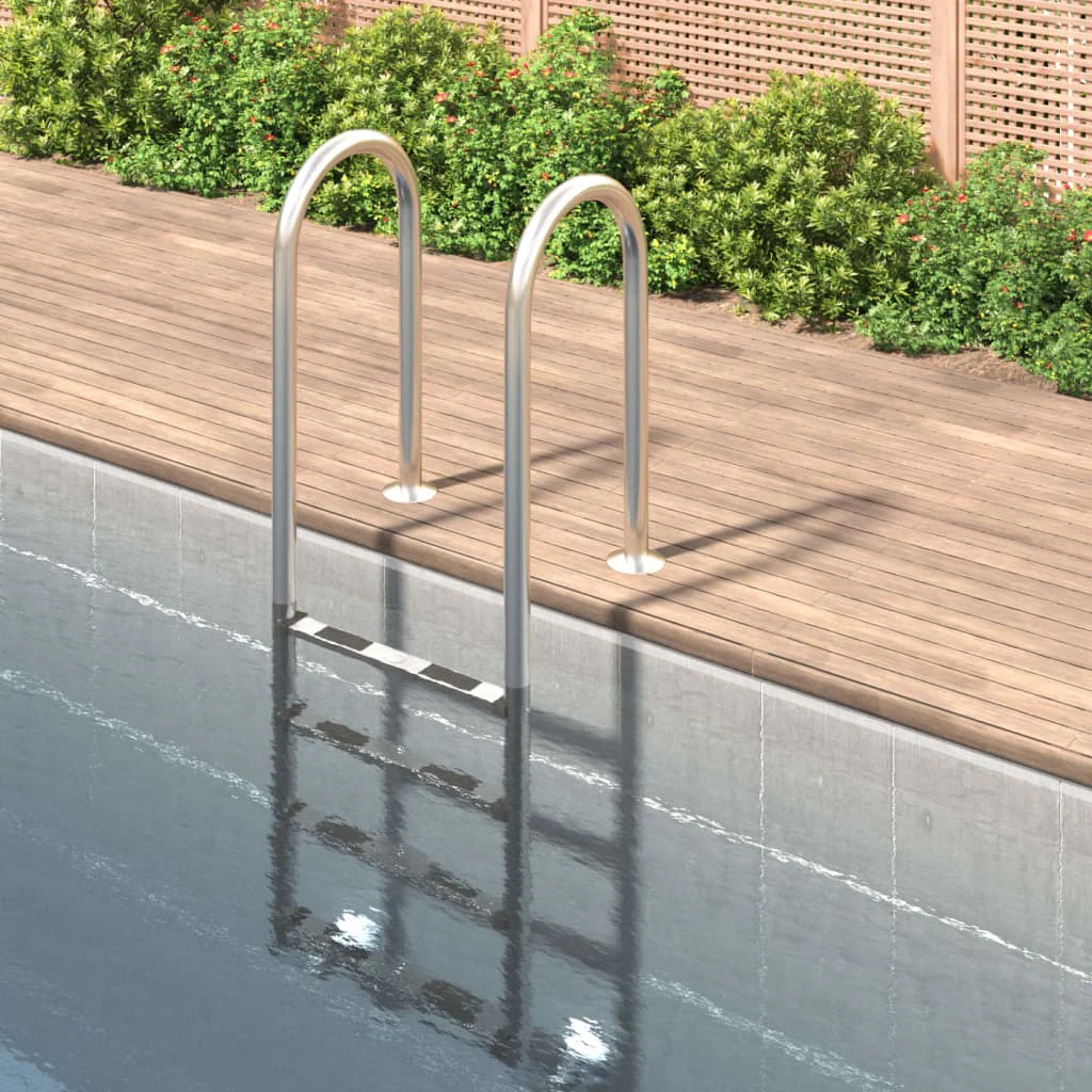 vidaXL Pool Ladder Silver 304 Stainless Steel Large Durable