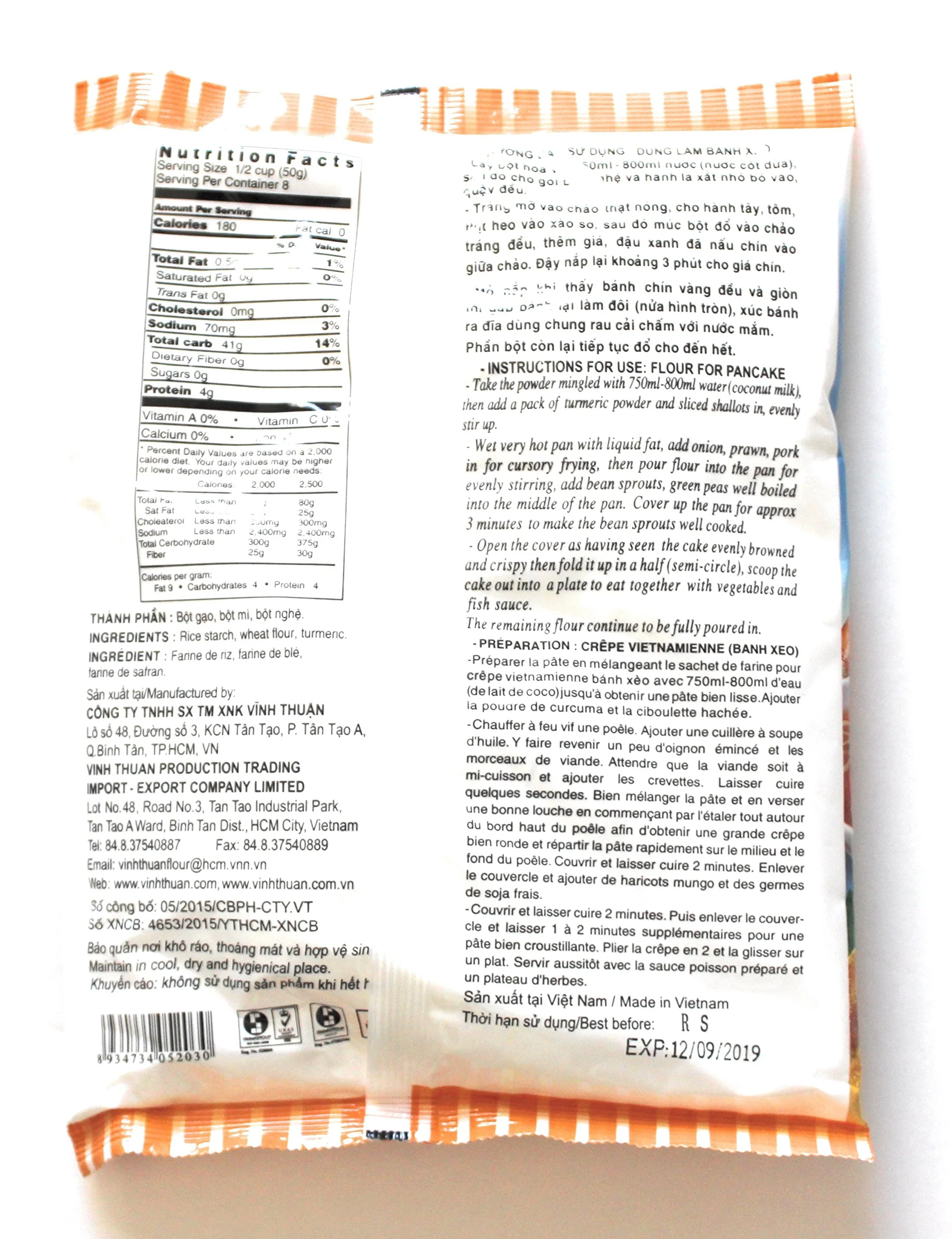 Vinh Thuan Prepared Mix Flour, 14.1 Ounce - Image 2